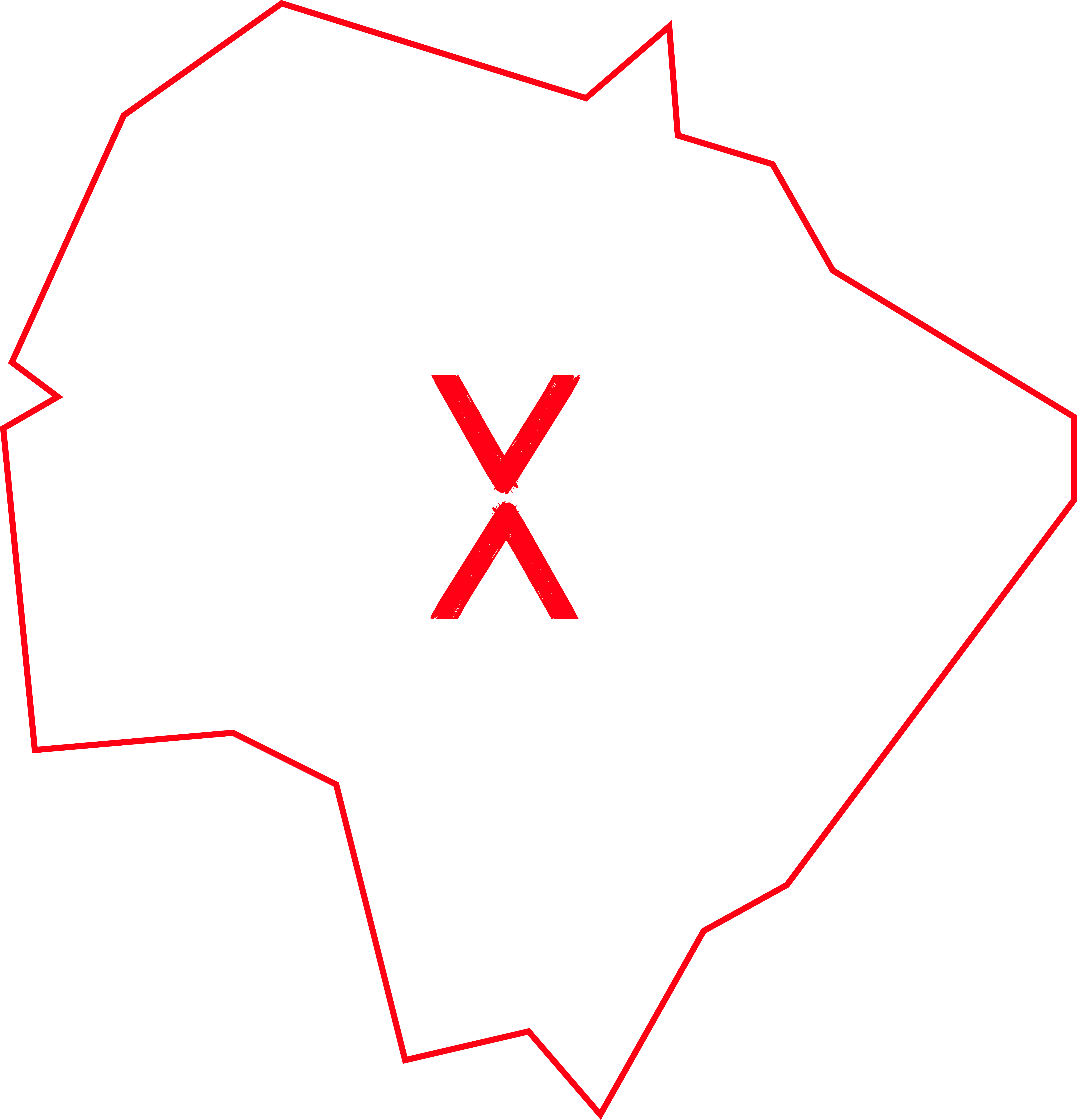 Mapa do Mato Grosso do Sul com símbolo TEDx